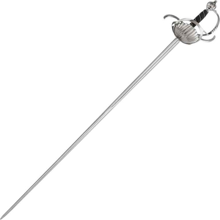 Ribbed Shell Swept Hilt Rapier - 07-88CHR - Medieval Collectibles