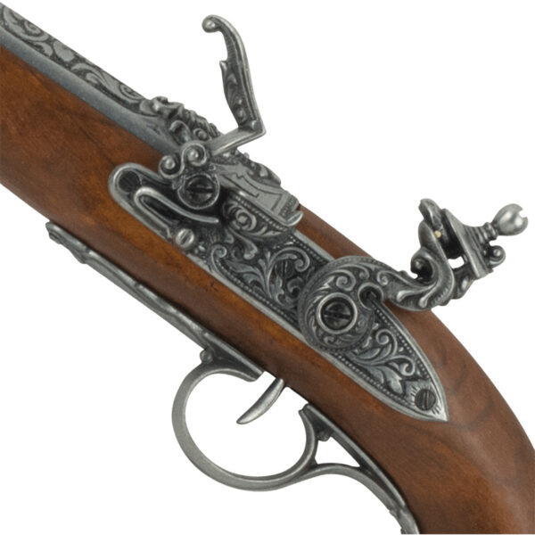 Left-Handed Grey Pirate Flintlock Pistol