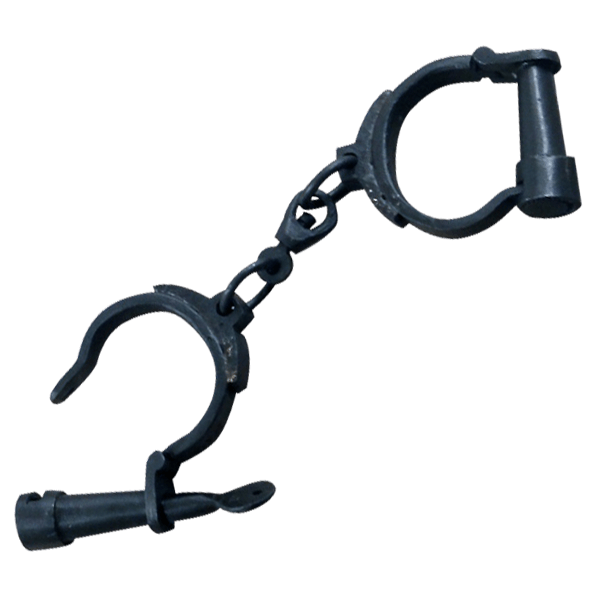 Militaria Dungeon Medieval Shackles Restraint Leather Handcuffs With