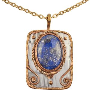 Mixed Metal Lapis Necklace