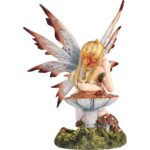 Autumn Leaf Toadstool Fairy Statue - CC11387 - Medieval Collectibles