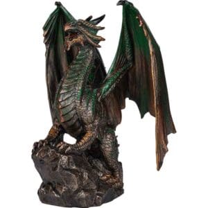 Metallic Green Dragon Statue