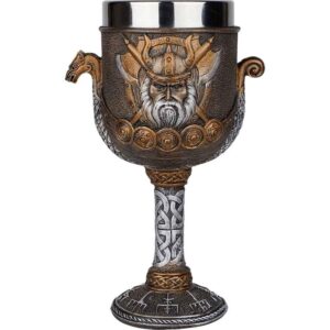 Viking Warrior and Dragon Ship Goblet