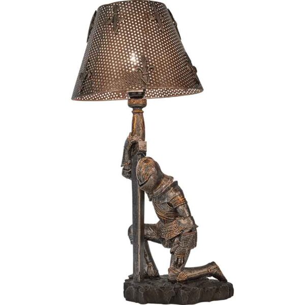 Medieval Kneeling Knight Table Lamp