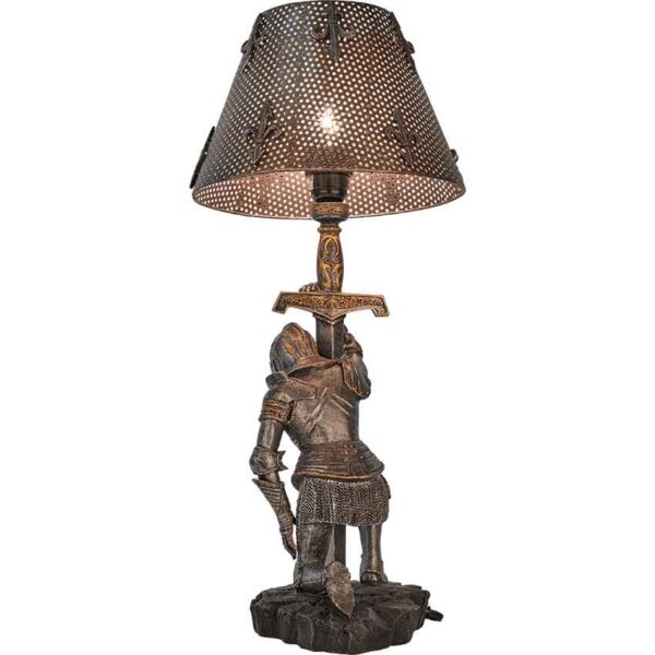 Medieval Kneeling Knight Table Lamp