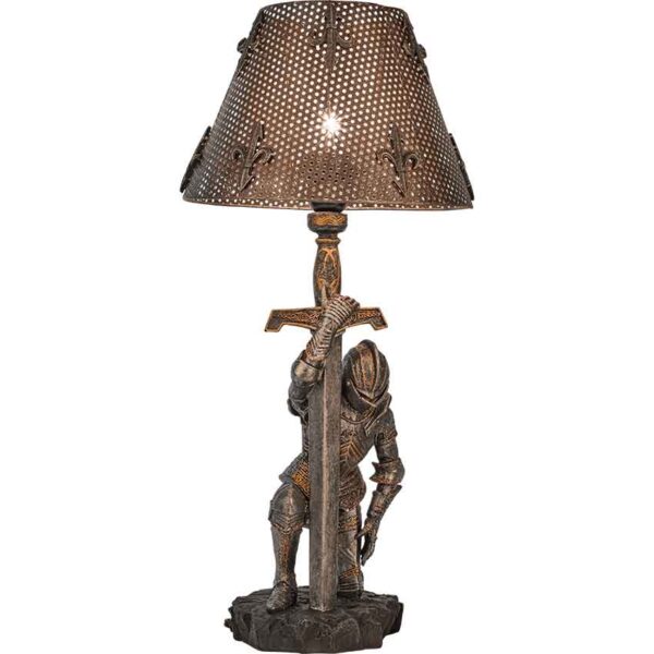 Medieval Kneeling Knight Table Lamp