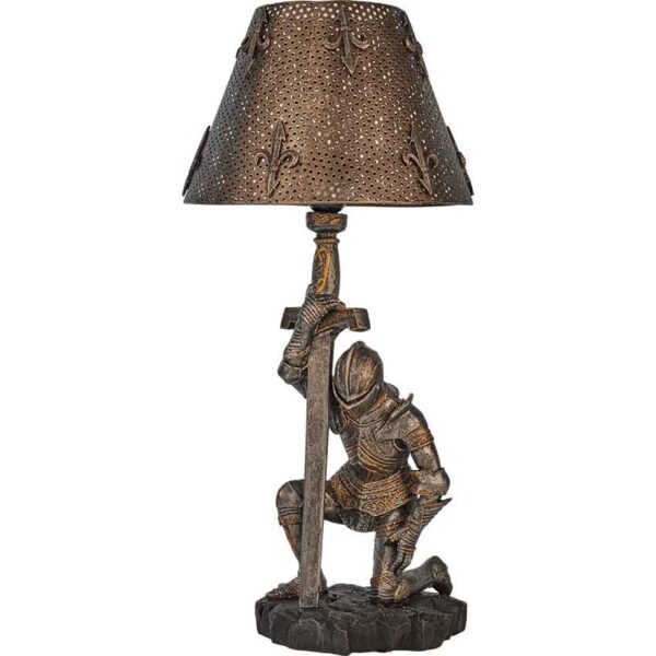 Medieval Kneeling Knight Table Lamp