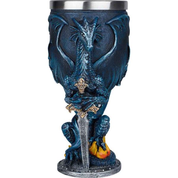 Blue Dragon with Sword Goblet