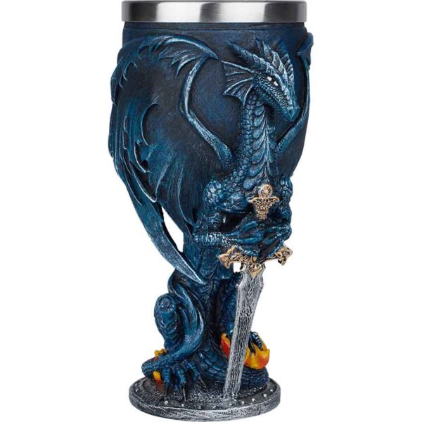 Blue Dragon with Sword Goblet