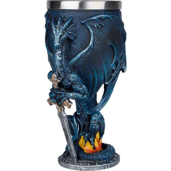 Blue Dragon with Sword Goblet