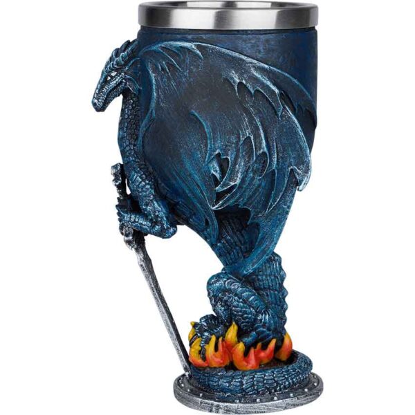 Blue Dragon with Sword Goblet