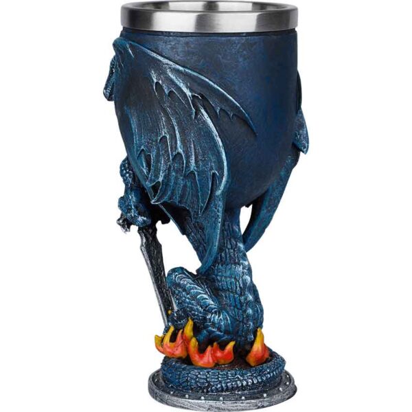 Blue Dragon with Sword Goblet