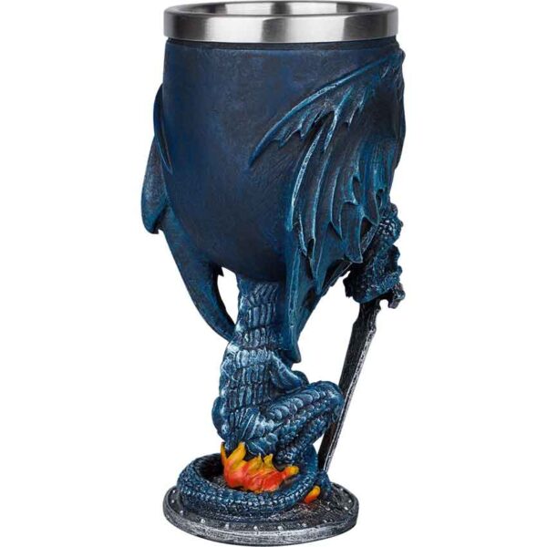 Blue Dragon with Sword Goblet