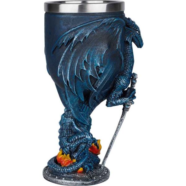 Blue Dragon with Sword Goblet