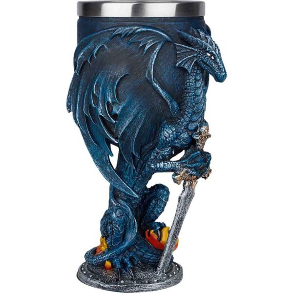 Blue Dragon with Sword Goblet