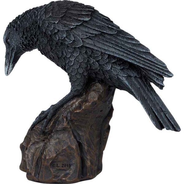 Curious Raven Statue