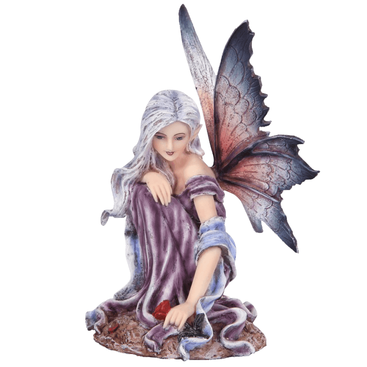 purple fairy statue