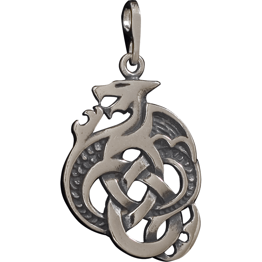 Celtic Knotwork Dragon Pendant - CE-200-620 - Medieval Collectibles