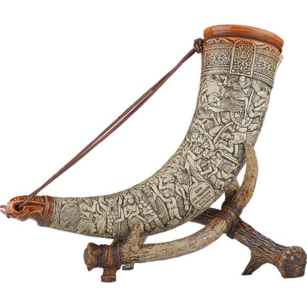 German Drinking Horn with Stand