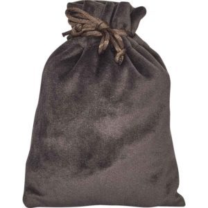 Dark Brown Velvet Pouch