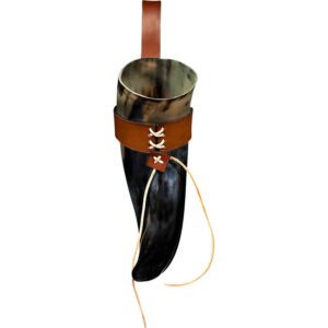 Ivar Norse Drinking Horn with Leather Holder