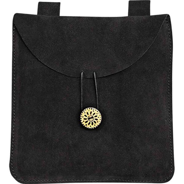 Large Suede Pouch - Black