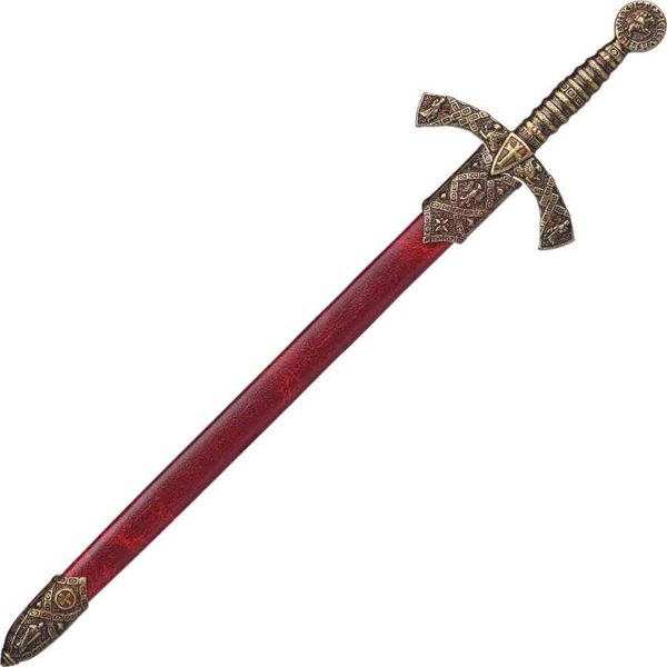 Crusader Sword Letter Opener With Scabbard