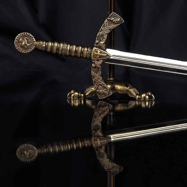 Crusader Sword Letter Opener With Scabbard