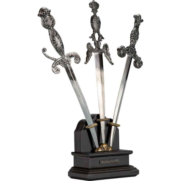 Letter Opener Set of 3 with Display Stand