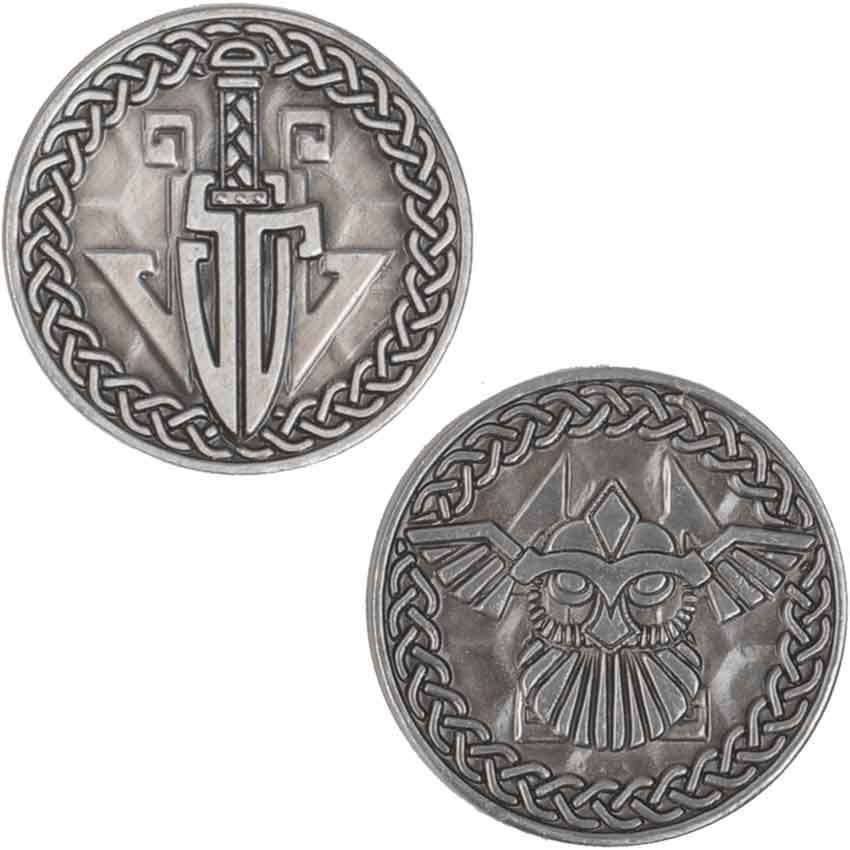 Set of 10 Silver Viking LARP Coins - MY100679 - Medieval Collectibles
