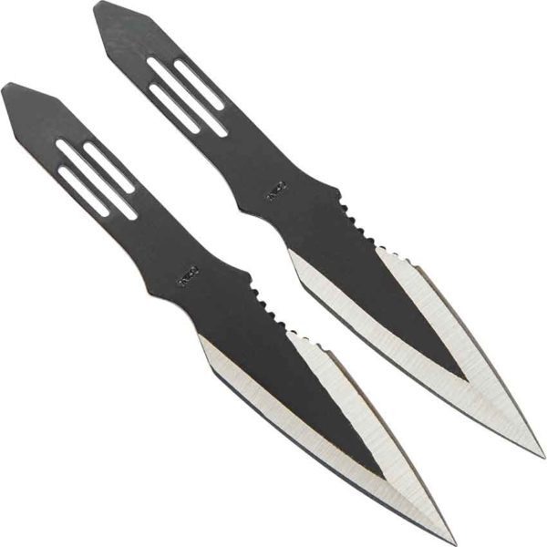 2 Piece Biohazard Asymmetrical Spear Throwing Knives