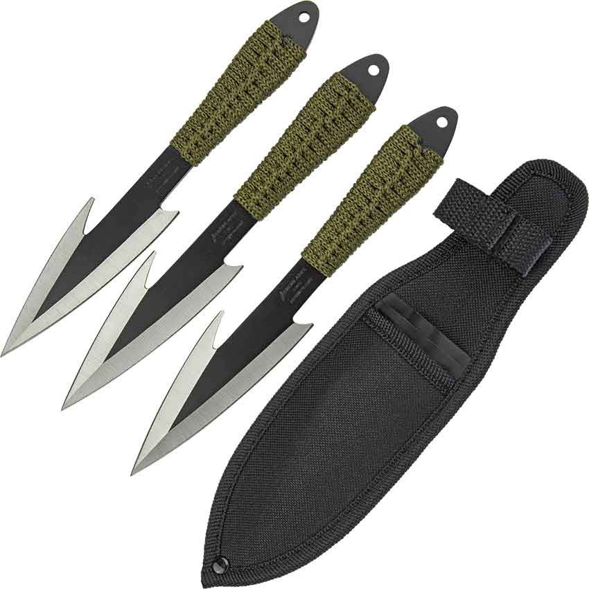 3 Piece Ninja Hunter Throwing Knives - NP-A3011-3 - Medieval Collectibles