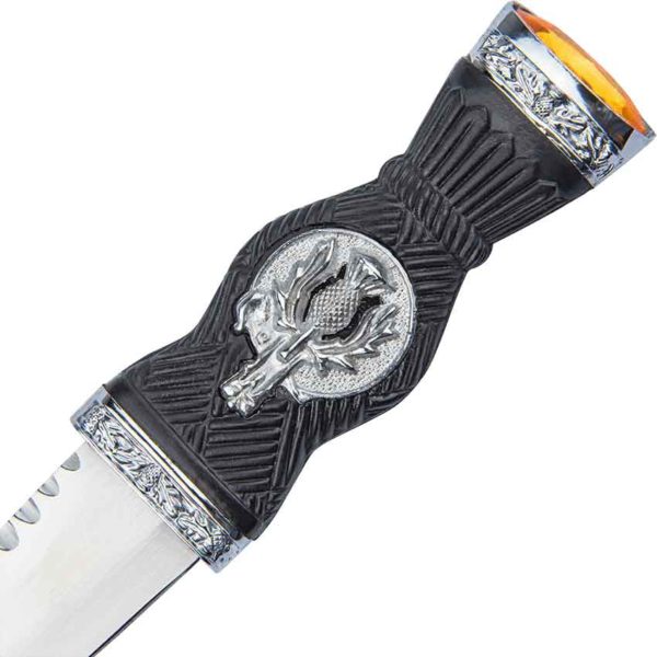 Yellow Gem Thistle Sgian Dubh