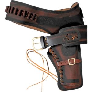 Western Revolver Belt Holster - AH-DEHOL050 - Medieval Collectibles