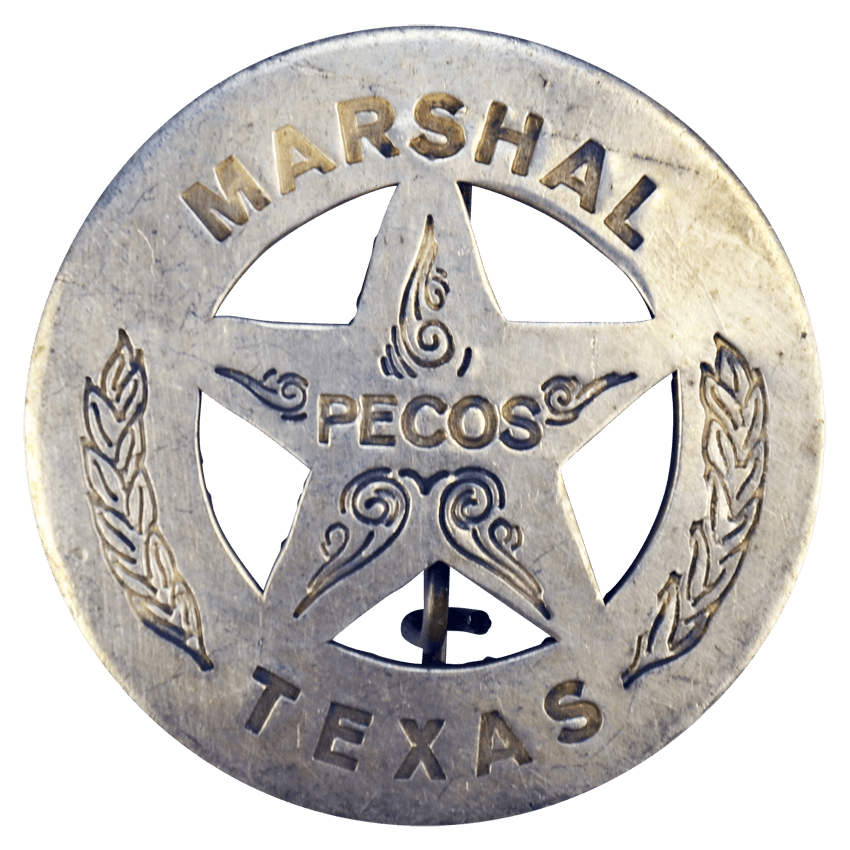 Pecos Texas Marshal Badge - OH3083 - Medieval Collectibles