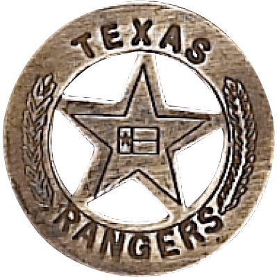 Brass Round Texas Ranger Badge - OH3110 - Medieval Collectibles