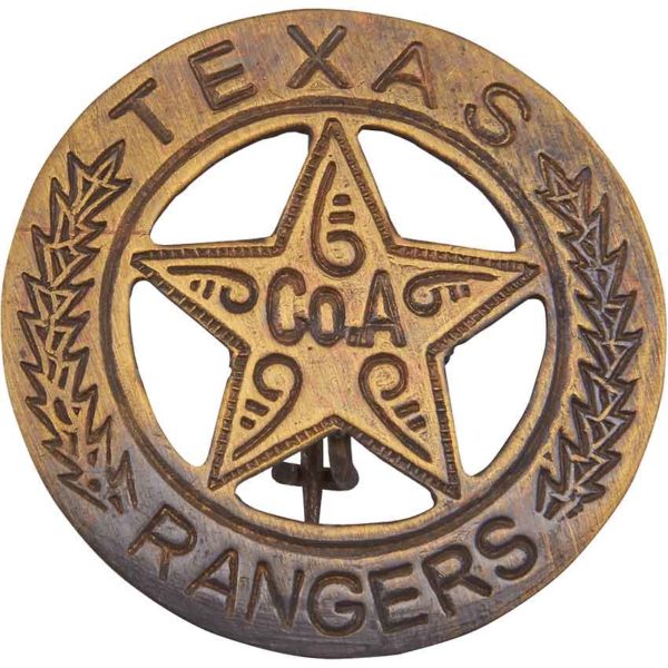 Brass Texas Ranger Badge