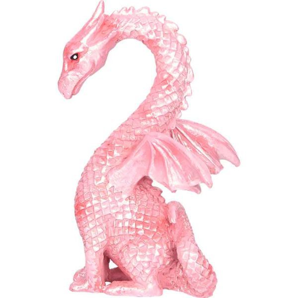 Pink Heart Dragon Statue