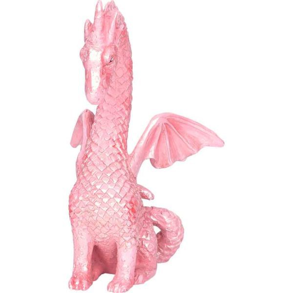 Pink Heart Dragon Statue