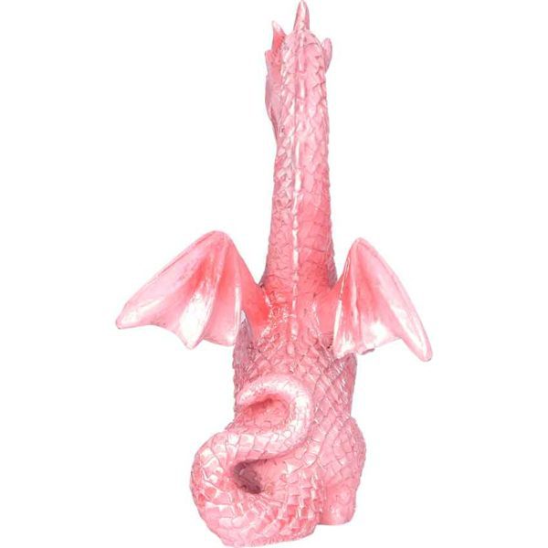 Pink Heart Dragon Statue