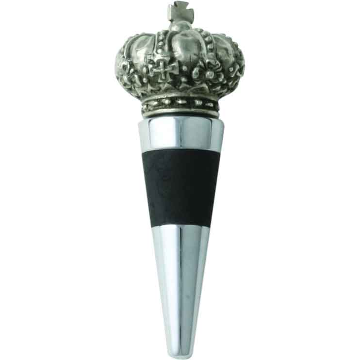 Pewter Crown Bottle Stopper - VH-V960K - Medieval Collectibles