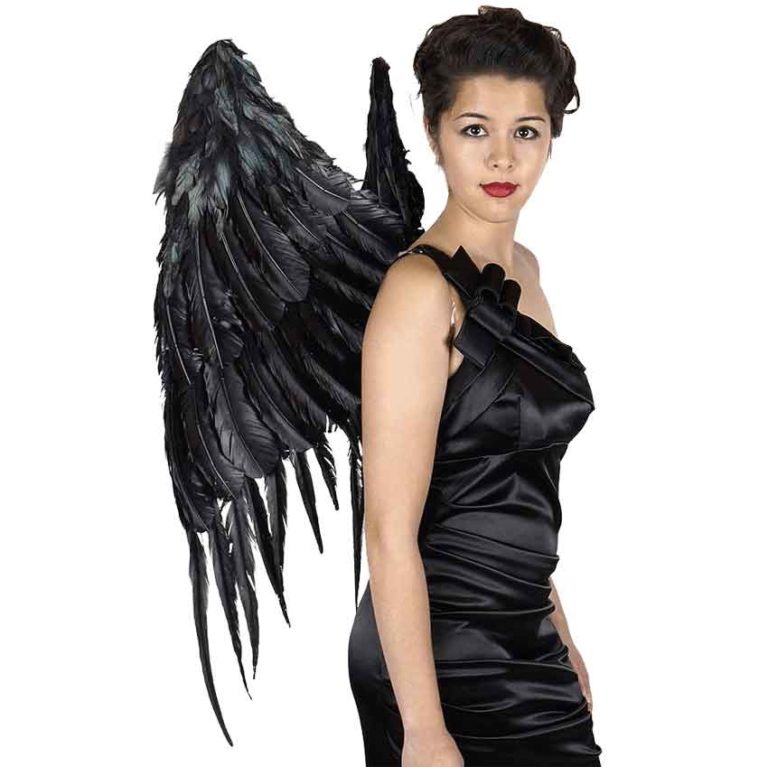 Dark Angel Feather Wings - WG46-BL - Medieval Collectibles