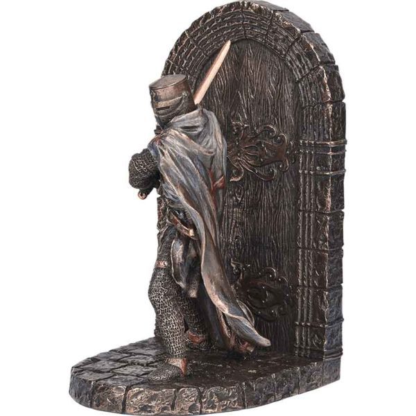 Great Helm Crusader Guarding Door Bookend