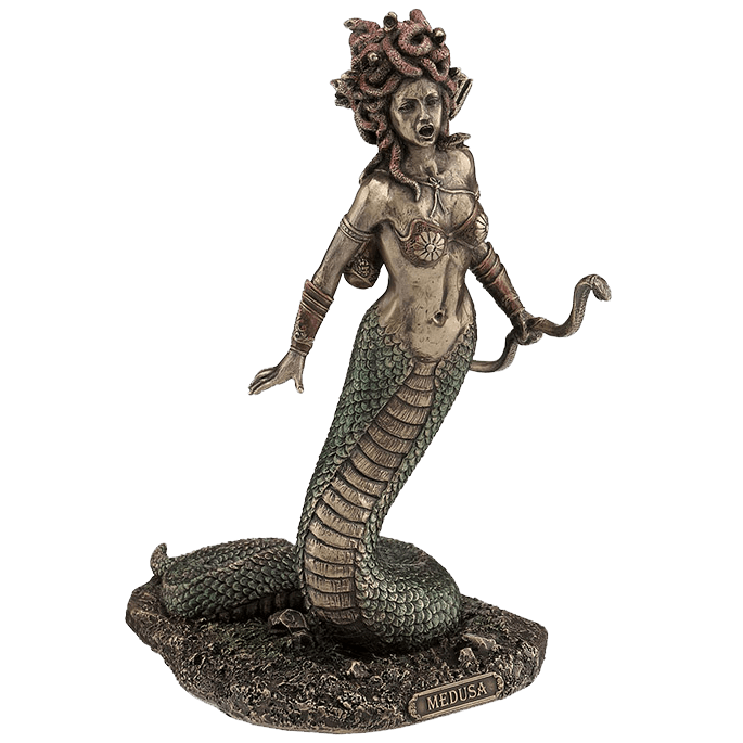 medusa bronze statue