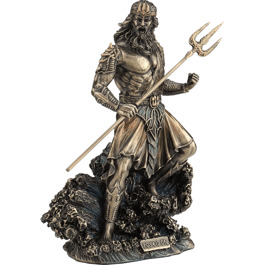 Bronze Poseidon Statue - WU-1916 - Medieval Collectibles