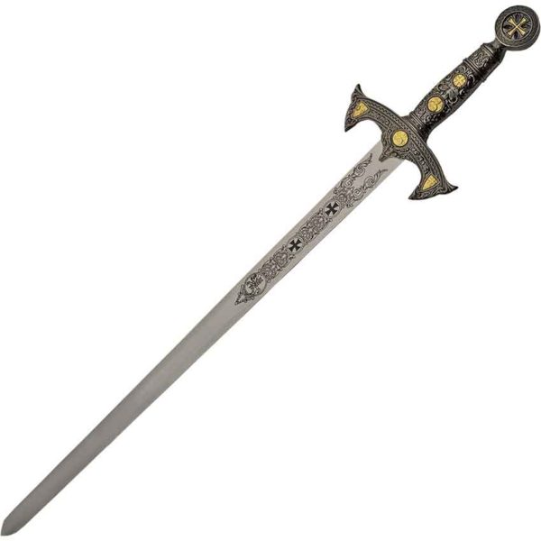 Silver and Gold Knights Templar Sword