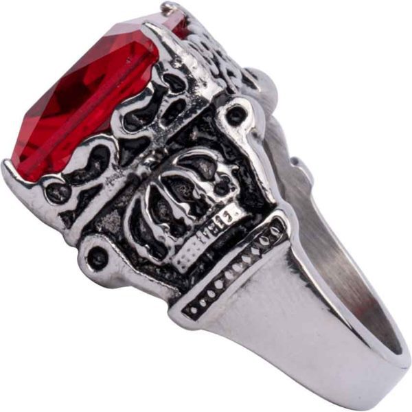 Royal Crown Ruby Signet Ring