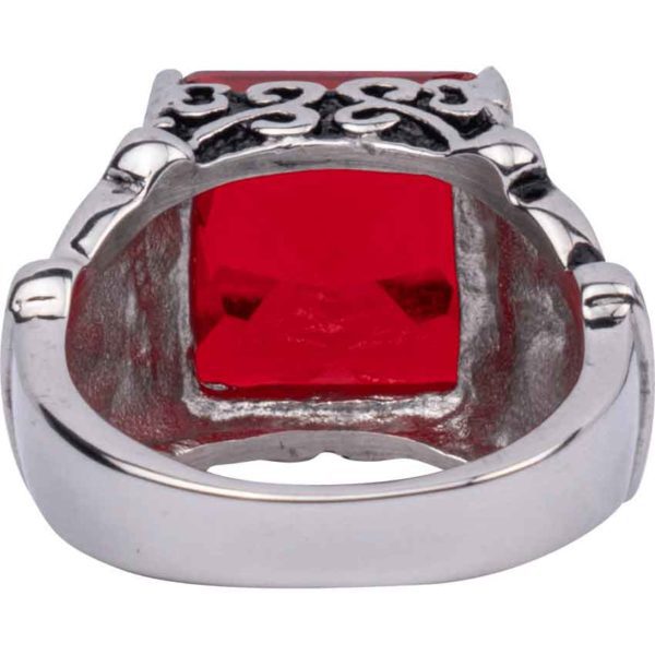 Royal Crown Ruby Signet Ring