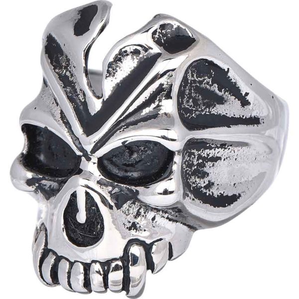 Cracked Vampire Skull Ring - Ast-1056 - Medieval Collectibles