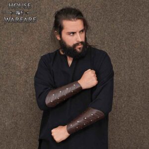 Brown Studded Bracers - HW-700169 - Medieval Collectibles